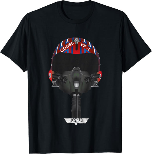 Kids Top Gun Goose Pilot Helmet Kids T-Shirt - T-Shirt | Black