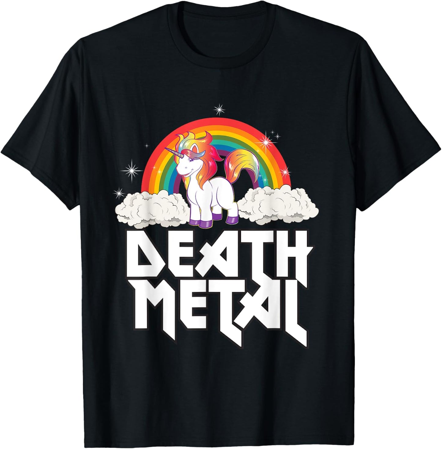 Heavy Metal Unicorn Death Metal Unicorn T-Shirt - T-Shirt | Black