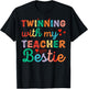 Twin Day Matching Twinning with my teacher Bestie T-Shirt - T-Shirt | Black