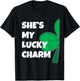 She's My Lucky Charm Funny St Patricks Day Couple T-Shirt - T-Shirt | Black