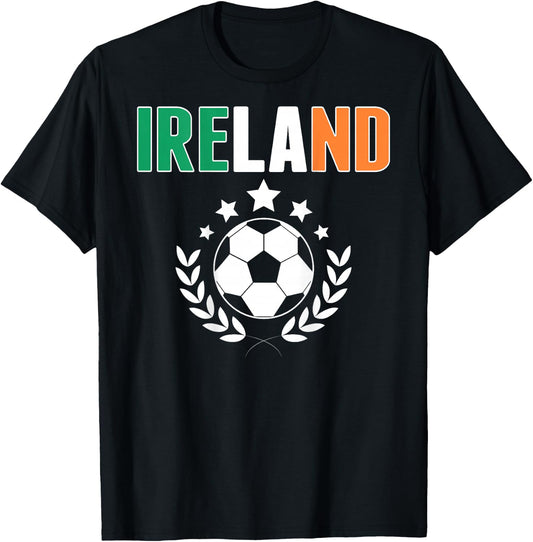 Proud Ireland Soccer Fans Jersey - Support Irish Football T-Shirt - T-Shirt | Black