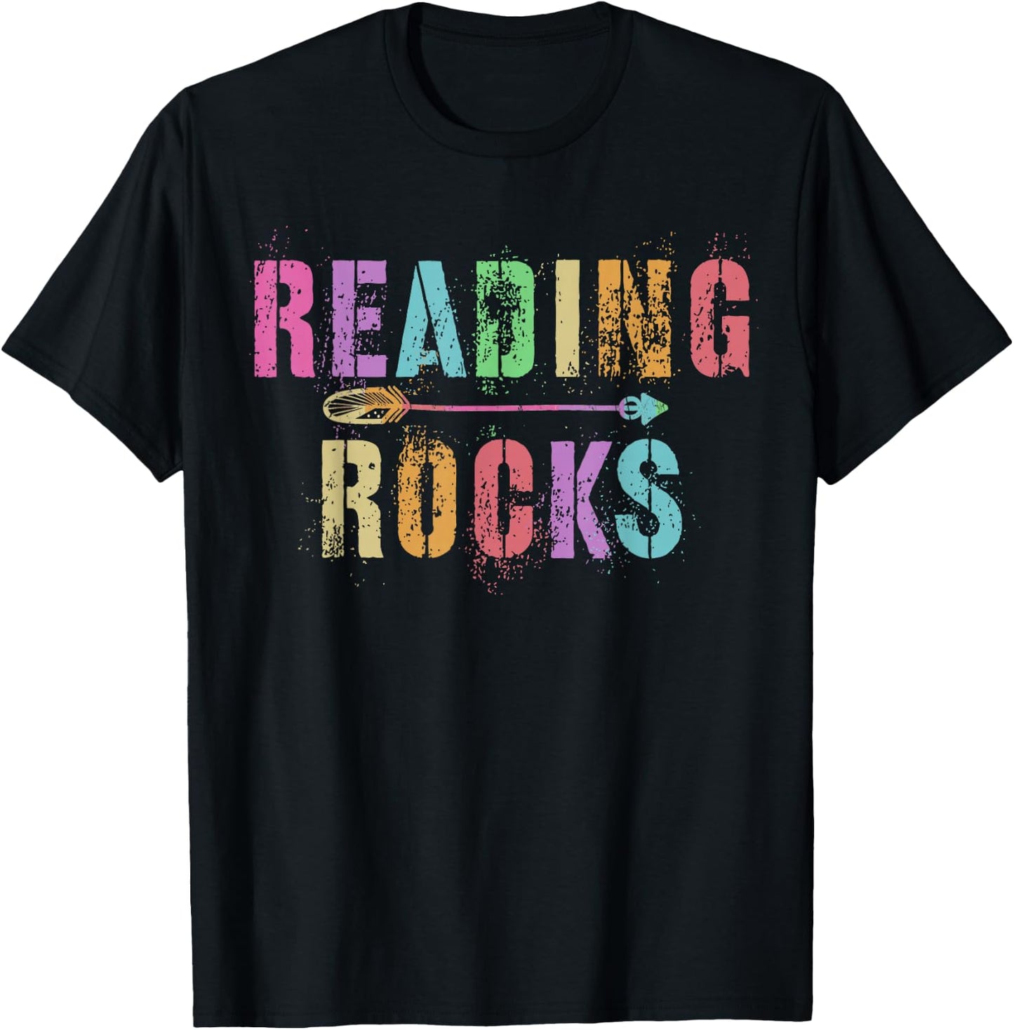 First Day Teacher Super Star Kinder Crew READING ROCKS Blue T-Shirt - T-Shirt | Black