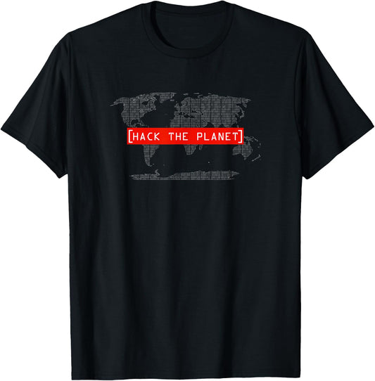 Hack The Planet - Hacking Hacker T-Shirt - T-Shirt | Black