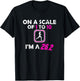 Vintage Scale Of 1 To 10 26.2 Miles Run Marathon Women Girls T-Shirt - T-Shirt | Black