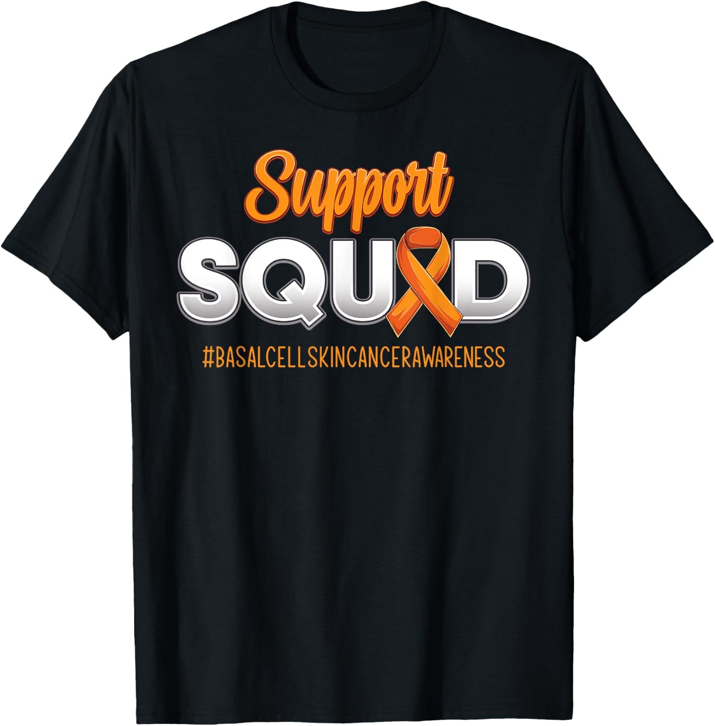 Support Squad Basal Cell Skin Cancer Awareness Women T-Shirt - T-Shirt | Black