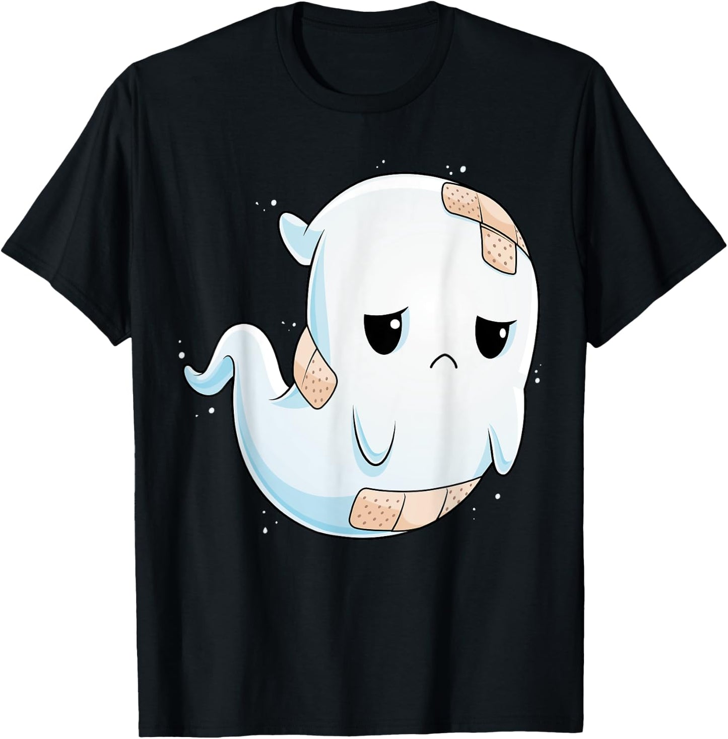 Sad Ghost Halloween Costume Unhappy Ghost Boo Boo Crew T-Shirt - T-Shirt | Black