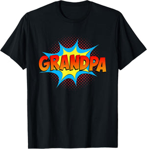 Grandpa is a Superhero Funny Comic Book Themed Cool Grandpa T-Shirt - T-Shirt | Black