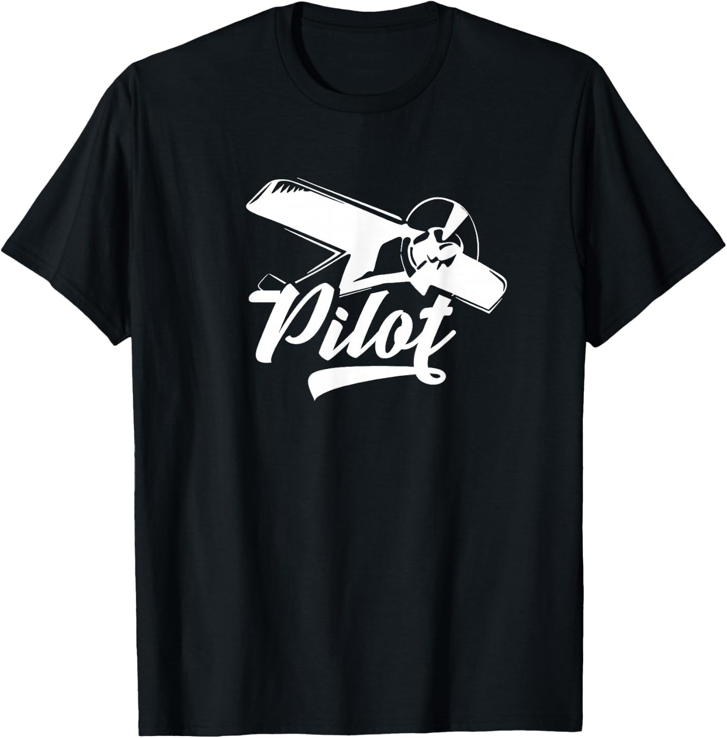 Pilot Aviator Fly Aircraft Airplane Plane T-Shirt - T-Shirt | Black