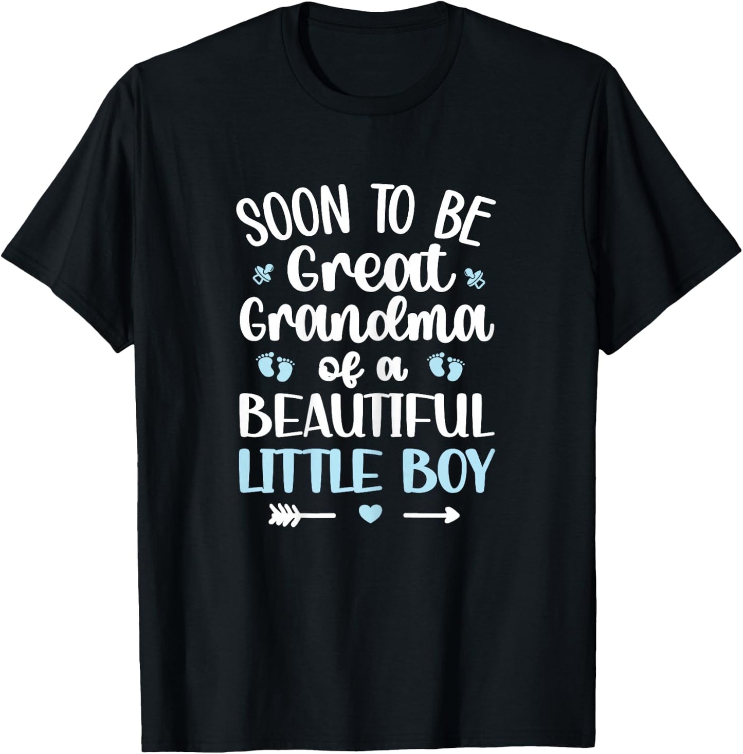 Soon To Be Great Grandma Of A Boy Future Great Grandma 2022 T-Shirt - T-Shirt | Black