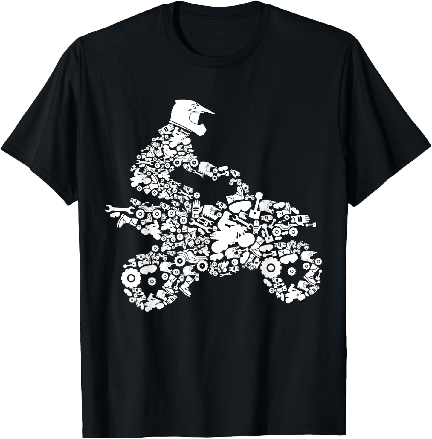 Quad Biker ATV 4 Wheeler Funny Quad Men Boys T-Shirt - T-Shirt | Black