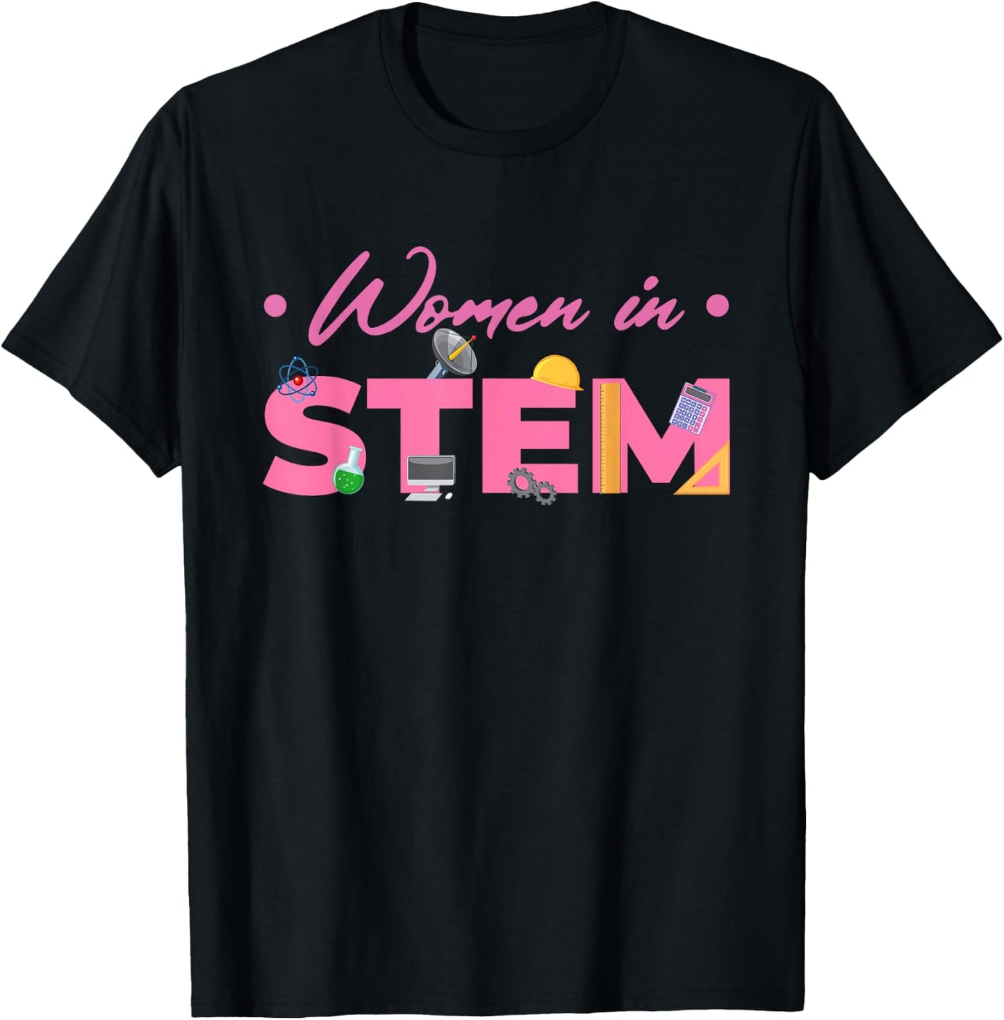 Women In STEM | Scientist Steminist | Technology Science T-Shirt - T-Shirt | Black