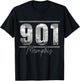 Memphis 901 Area Code Skyline Tennessee Vintage T-Shirt - T-Shirt | Black
