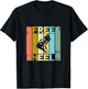 Free Heel Skiing Telemark Ski Retro T-Shirt - T-Shirt | Black