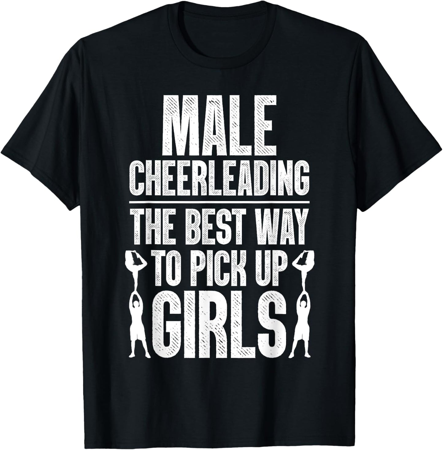 Funny Cheerleading Cheer Art For Boys Teens Kids Cheerleader T-Shirt - T-Shirt | Black