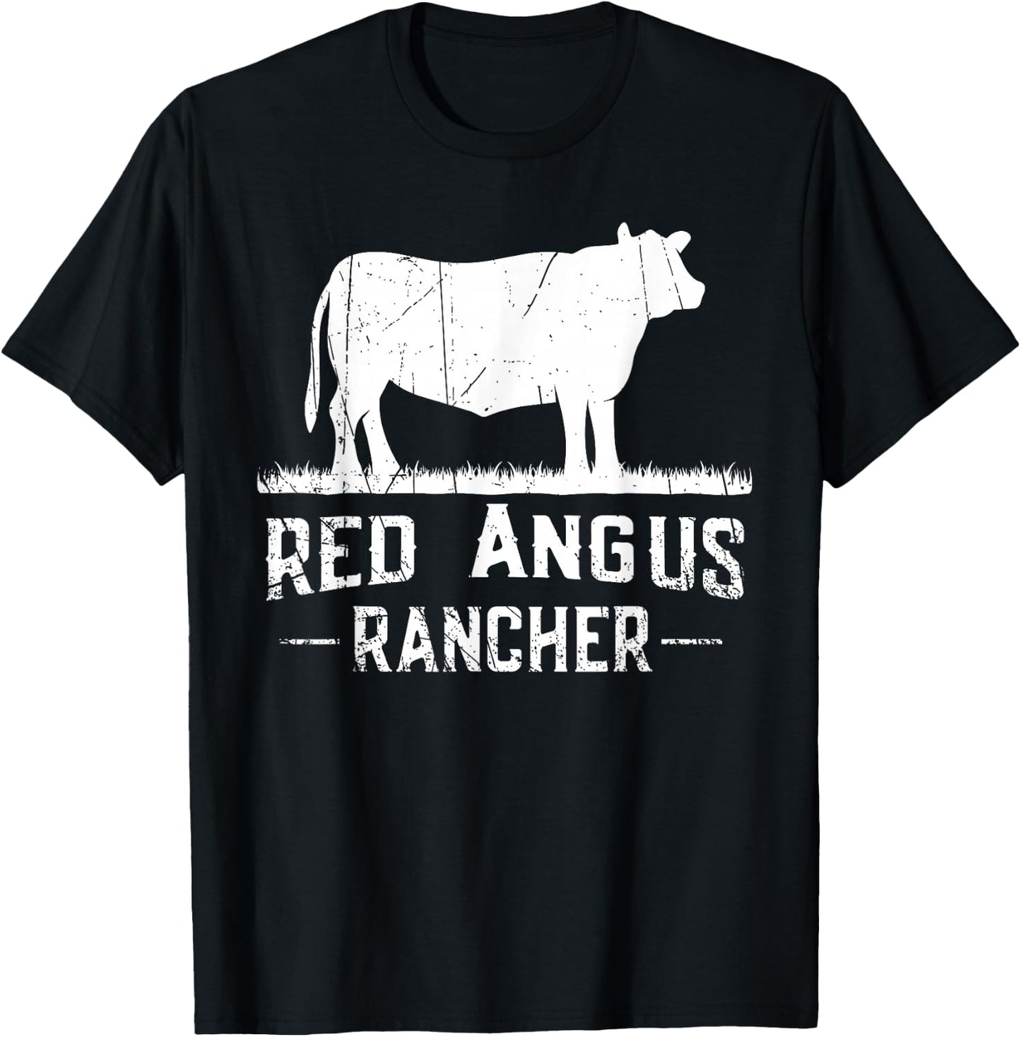 Cow Farmer - Red Angus Rancher T-Shirt - T-Shirt | Black