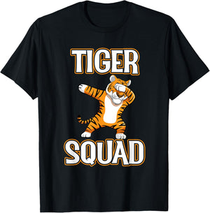 Tiger Squad Football Mascot Sports Team Animal T-Shirt - T-Shirt | Black
