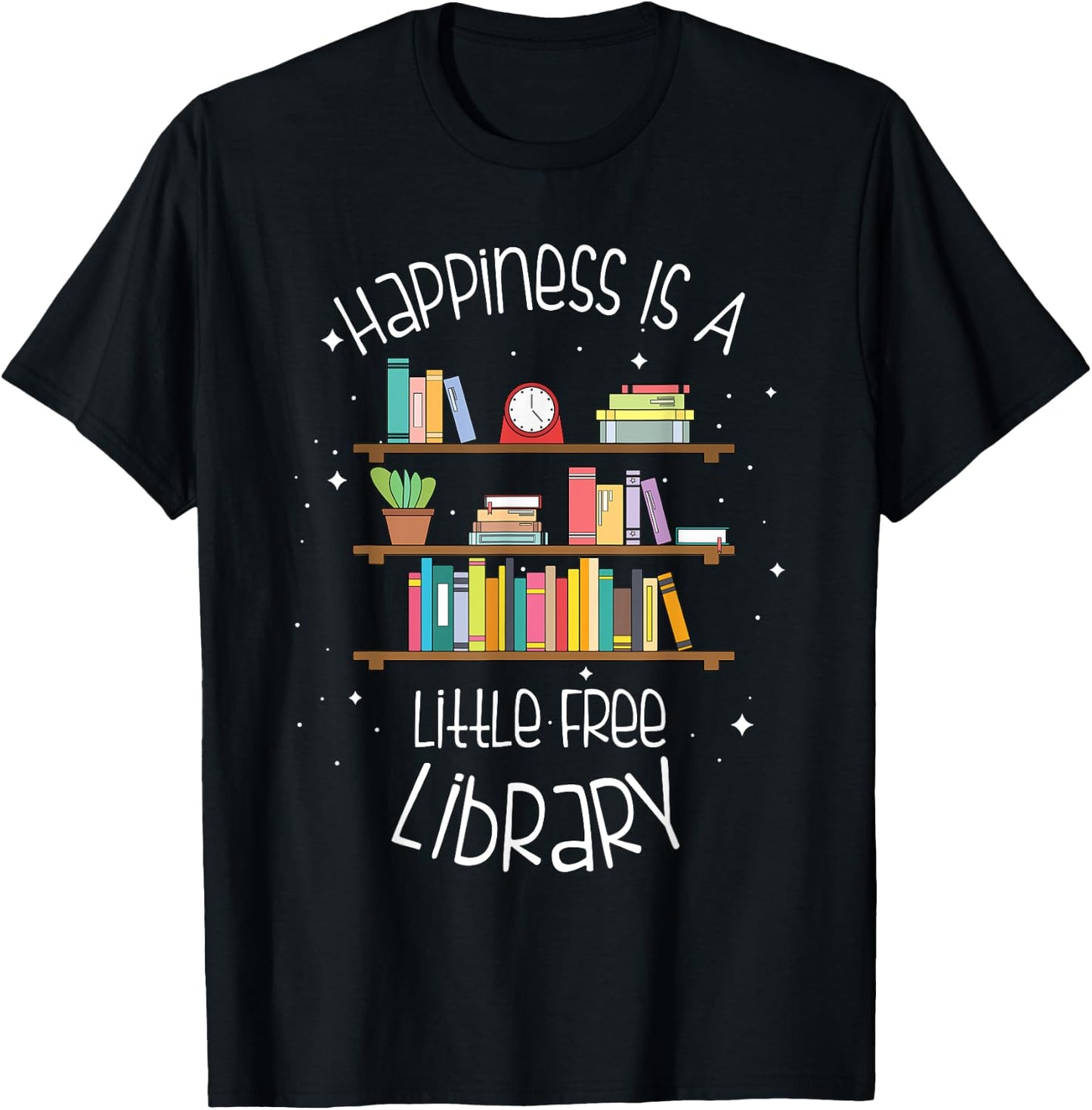 Funny Library Gift Women Cool Little Free Library T-Shirt - T-Shirt | Black