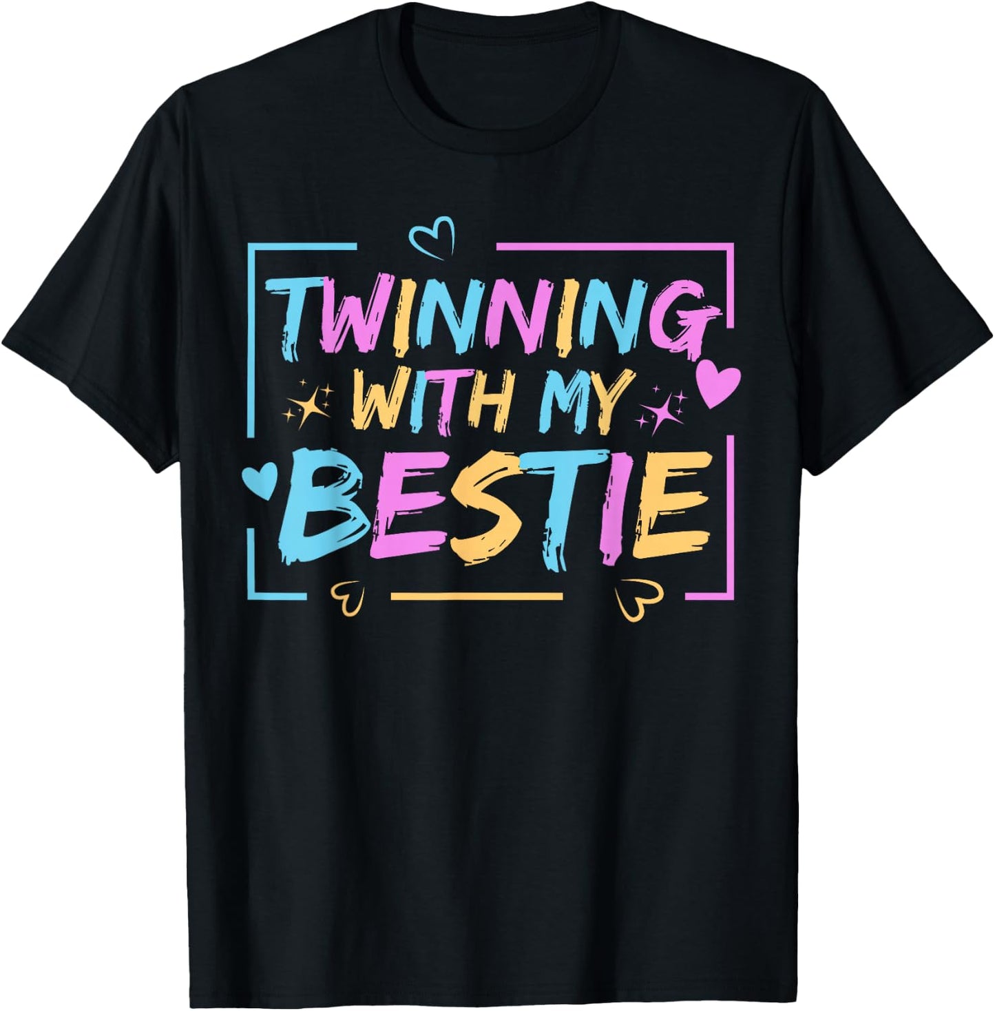 Twin Matching Twins Day Friend Twinning with My Bestie Twin T-Shirt - T-Shirt | Black