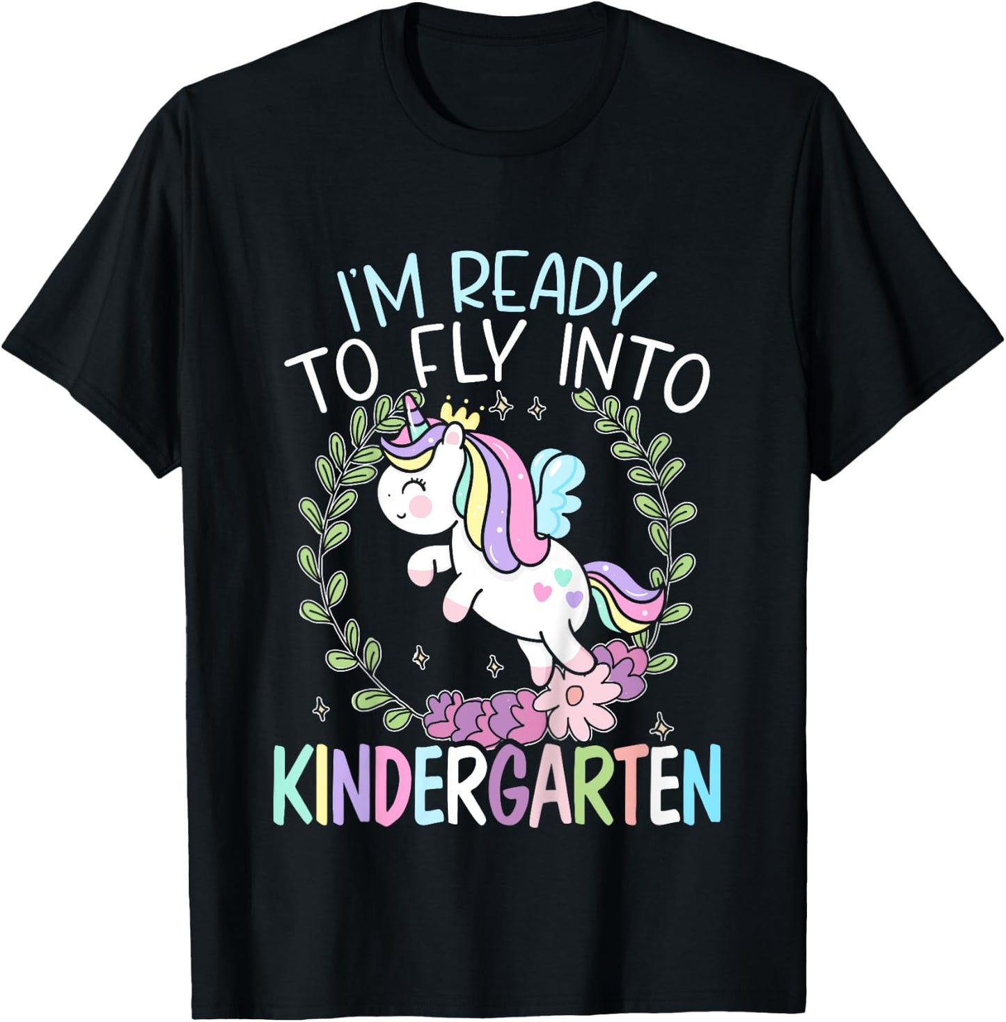 Kids I'm Ready To Fly Into Kindergarten First Day Of School T-Shirt - T-Shirt | Black