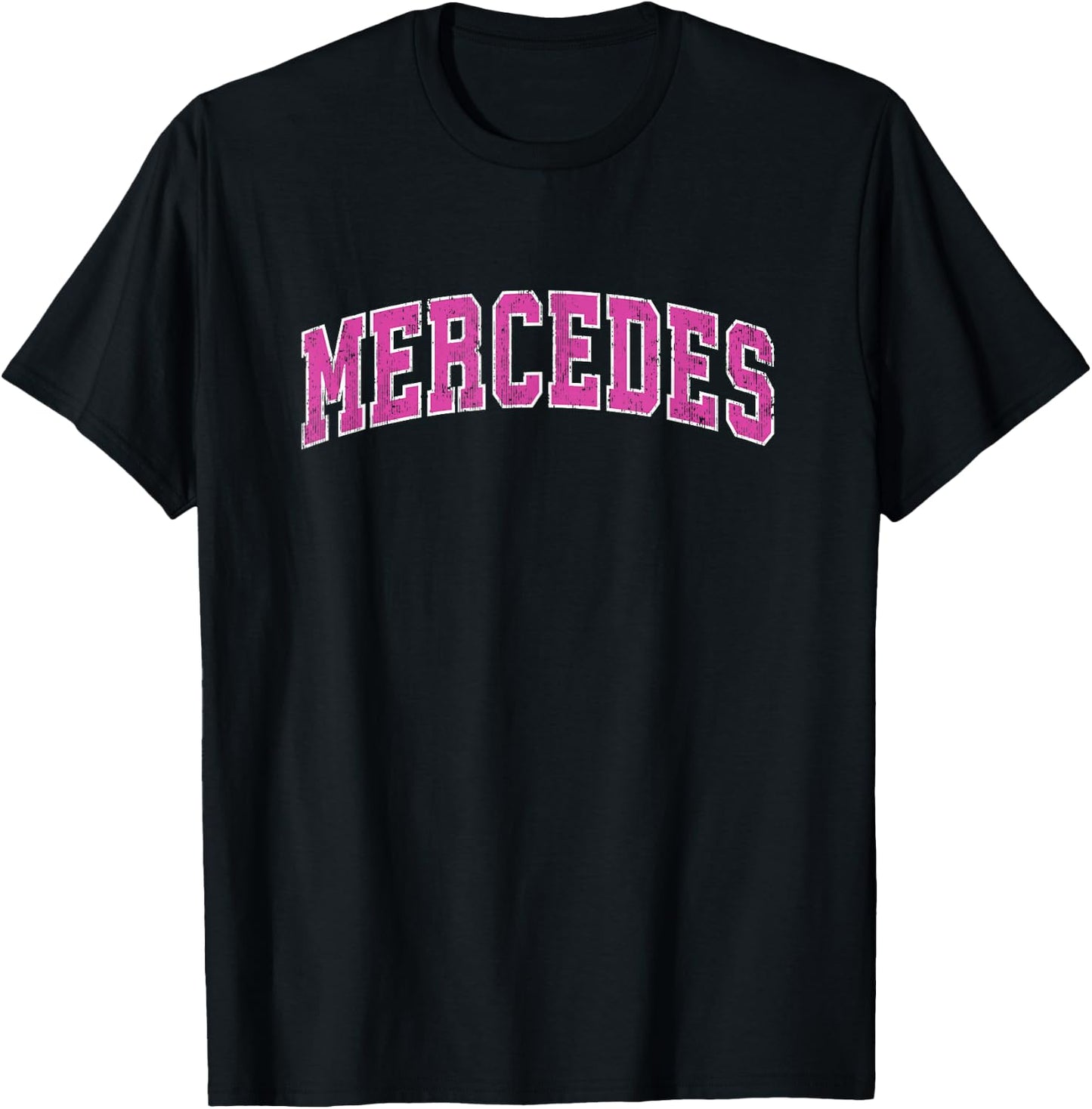 Mercedes Texas TX Vintage Sports Design Pink Design T-Shirt - T-Shirt | Black
