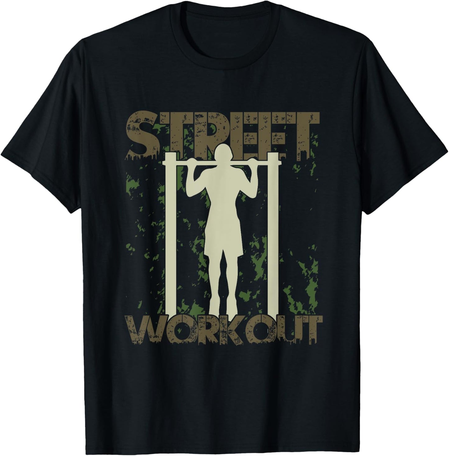 Street Workout Calisthenics Training Gym Exercise Fitness T-Shirt - T-Shirt | Black