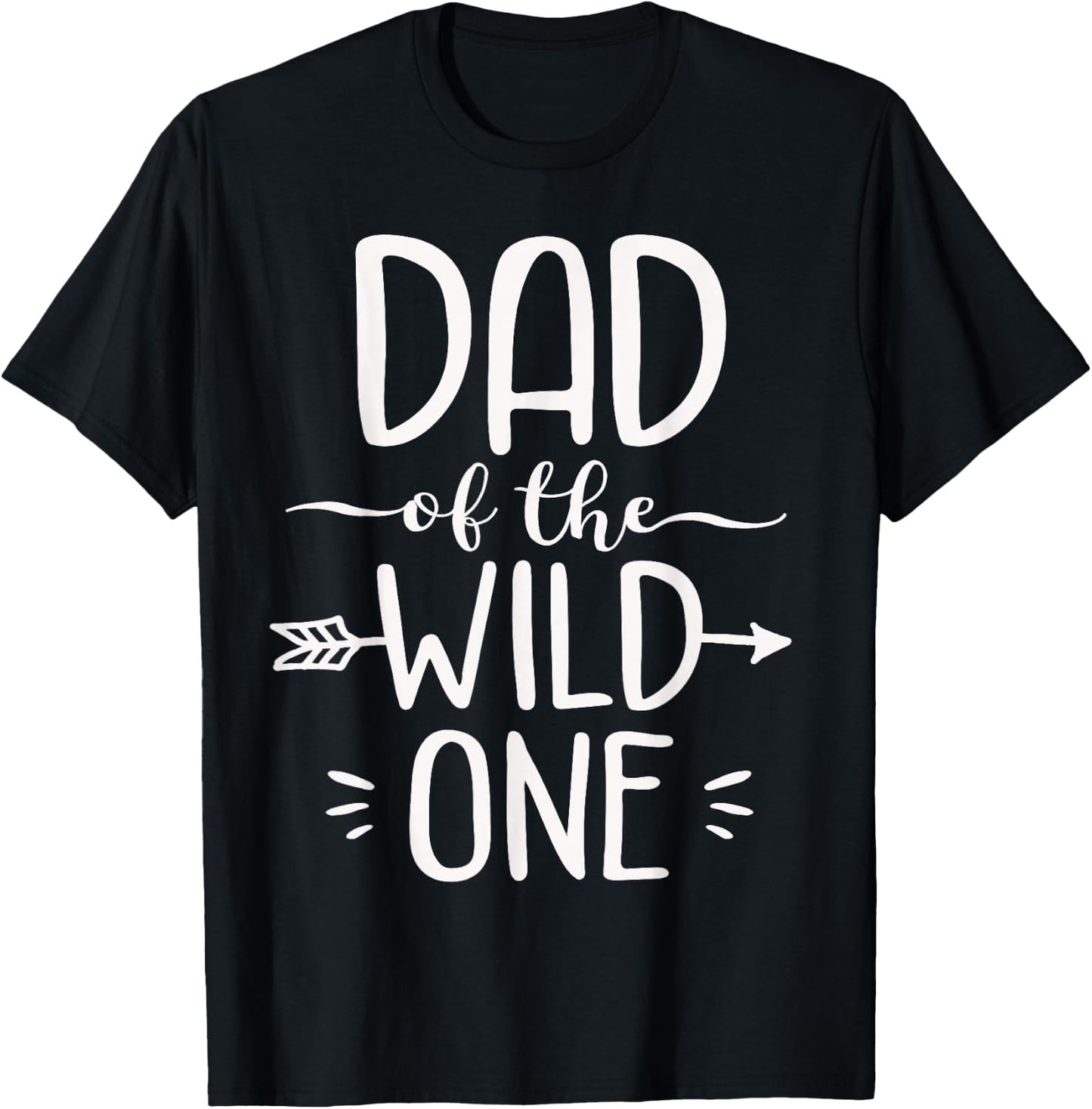Dad Of The Wild One Shirt Funny 1st Birthday Safari Gift T-Shirt - T-Shirt | Black