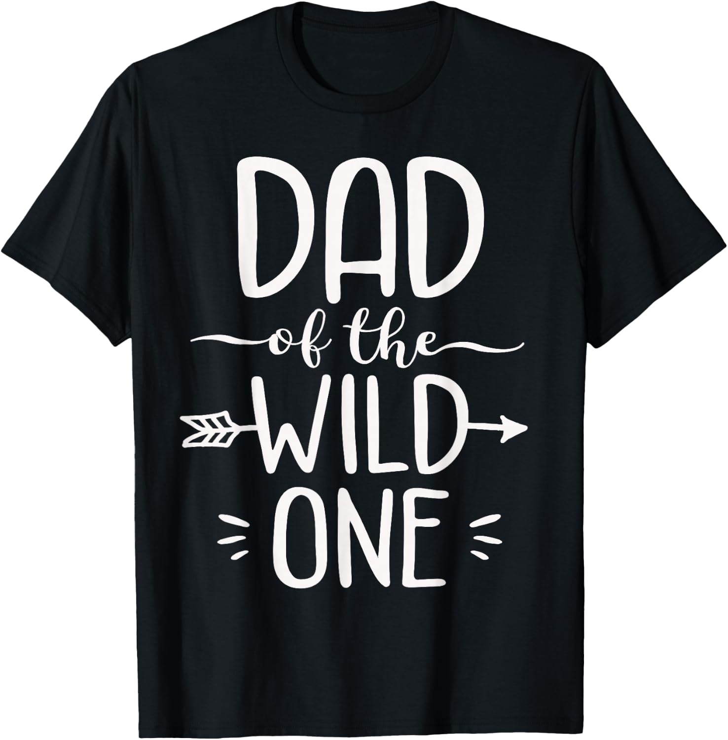 Dad Of The Wild One Shirt Funny 1st Birthday Safari Gift T-Shirt - T-Shirt | Black
