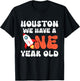 Retro Houston We Have A One Year Old 1st Birthday Astronaut T-Shirt - T-Shirt | Black