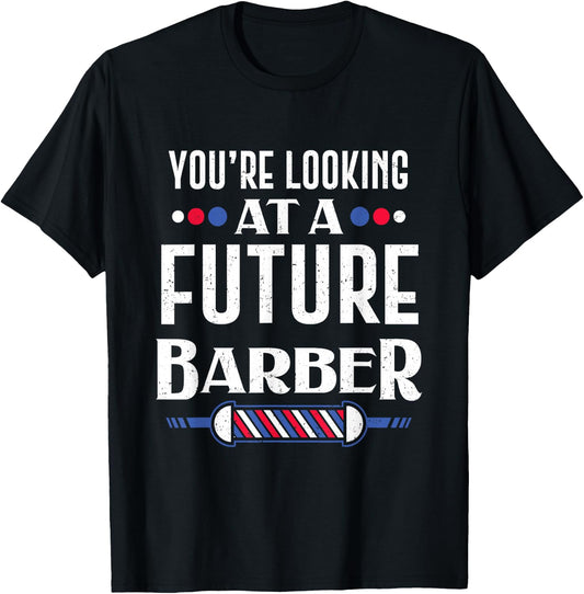 Du schaust auf einen zuZukunft Barber Barbershop Barbers Kids T-Shirt - T-Shirt | Black