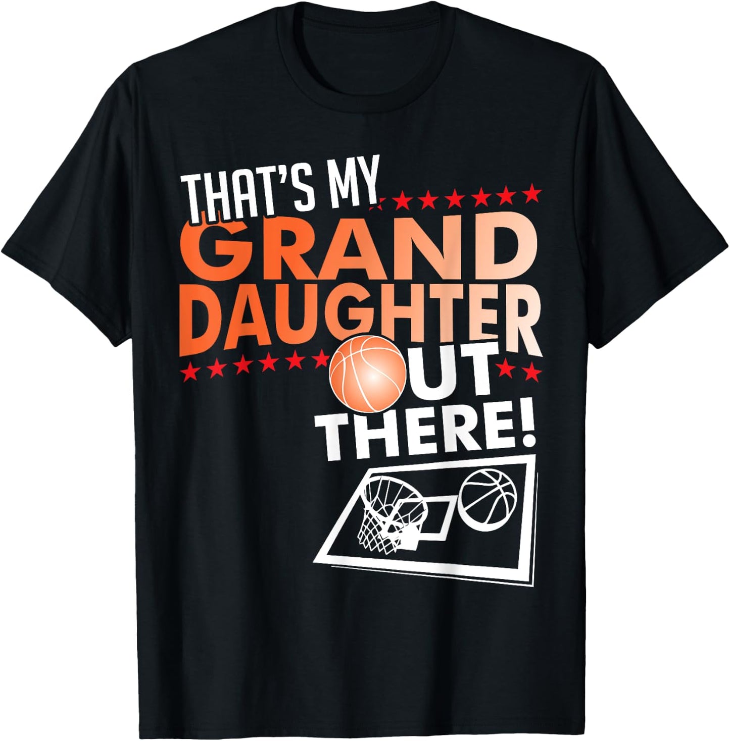My Granddaughter - Basketball Grandpa & Grandma T Shirt T-Shirt - T-Shirt | Black