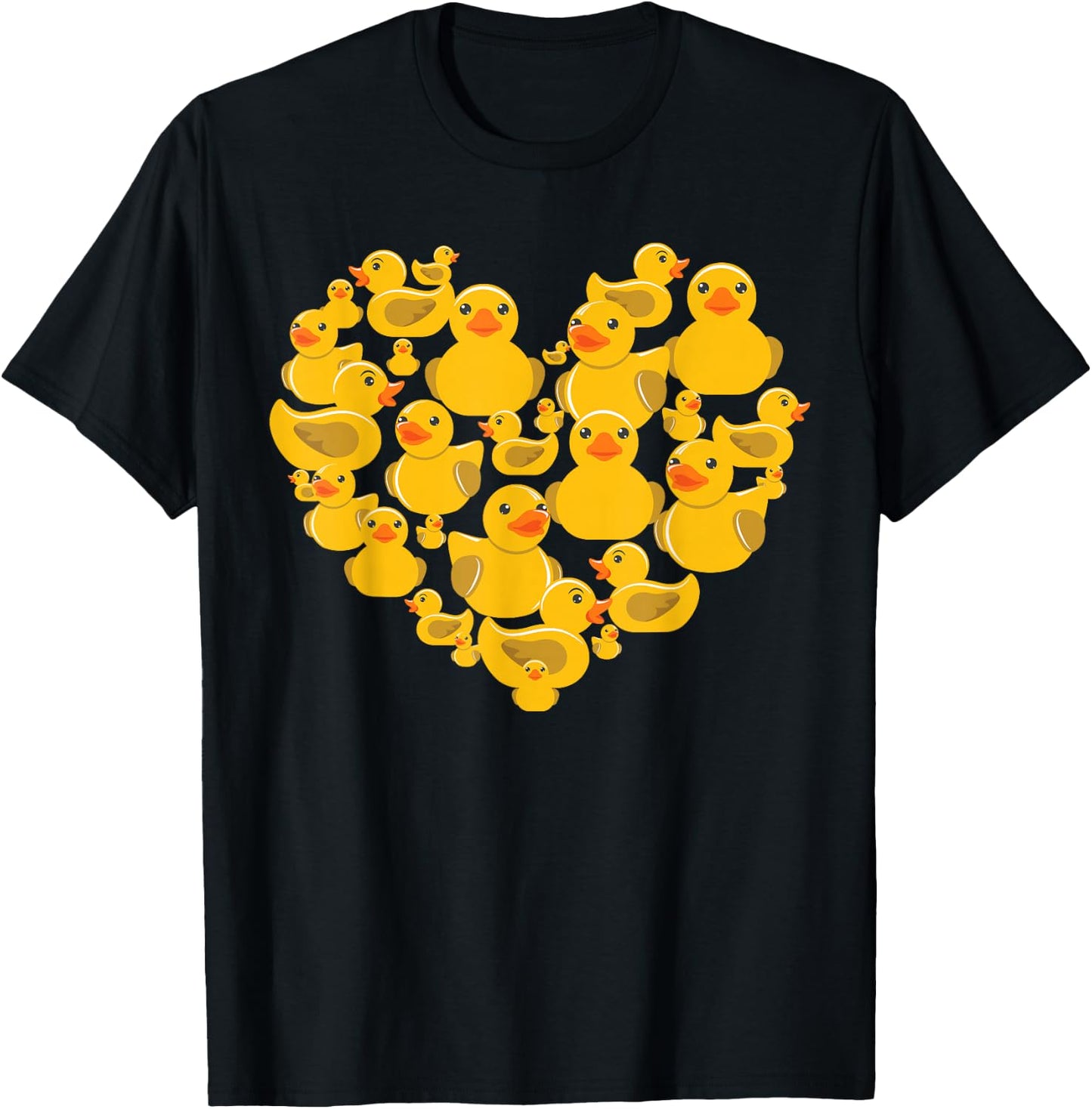 Rubber Duck Quack Women Boy Girls Valentine's Day T-Shirt - T-Shirt | Black
