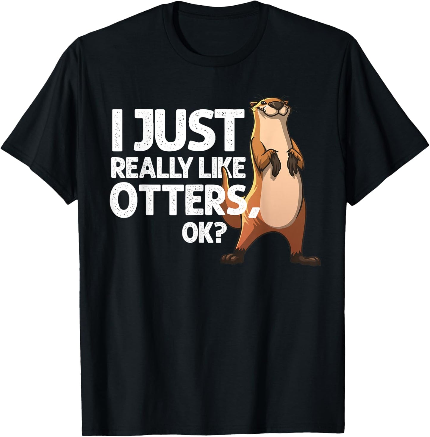 Funny Otter Women Giant Badger Beaver Sea Animal T-Shirt - T-Shirt | Black