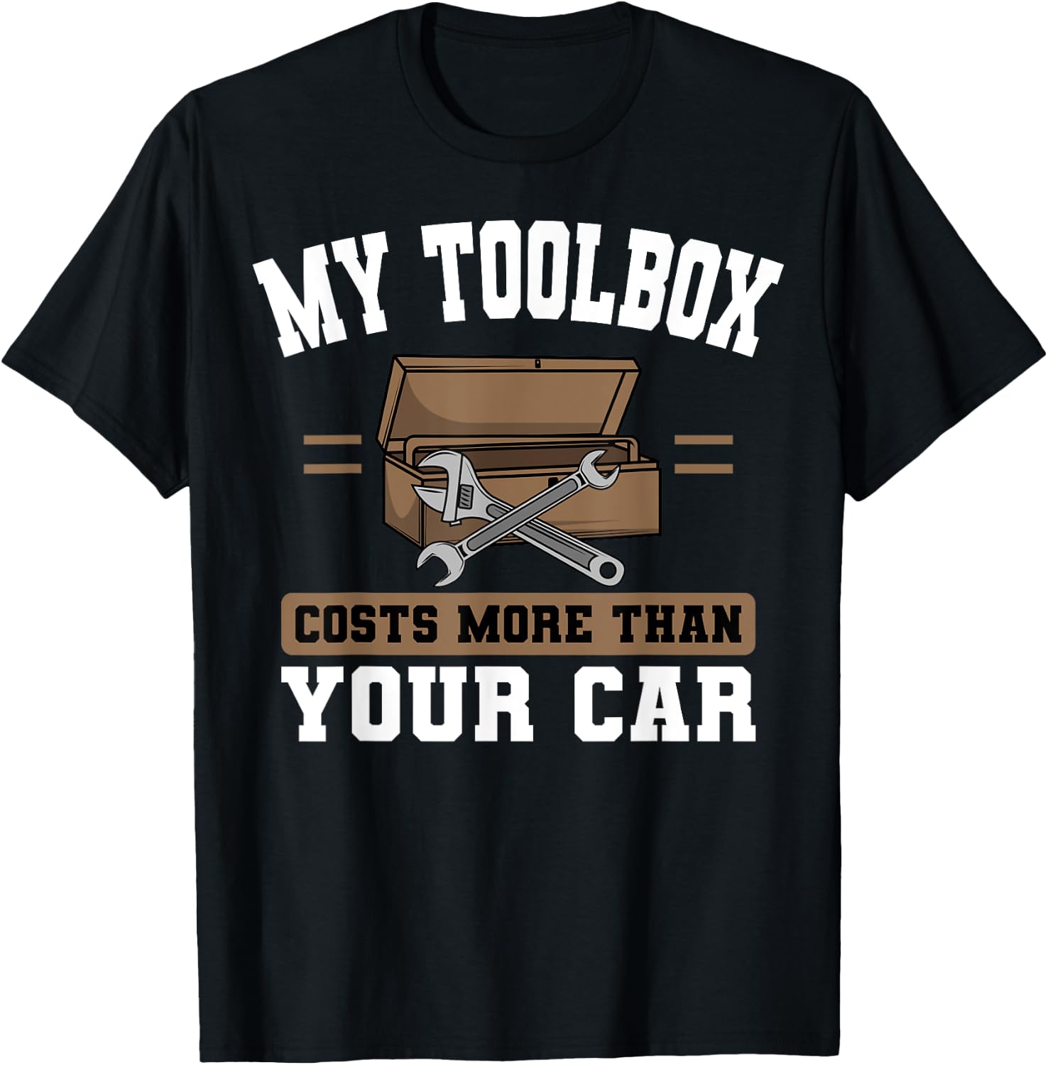 Auto Mechanic Toolbox Automotive Technician Mech T-Shirt - T-Shirt | Black