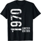 55th Birthday 55 Years Old Man Woman Vintage 1970 T-Shirt - T-Shirt | Black
