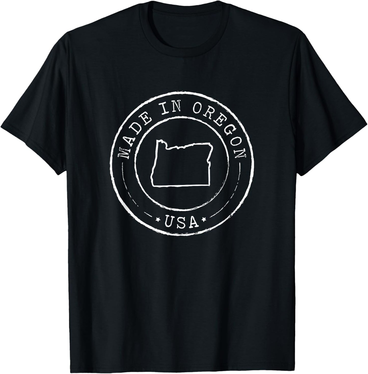 Made in Oregon Shirt State Pride OR Vintage Gift T-Shirt - T-Shirt | Black