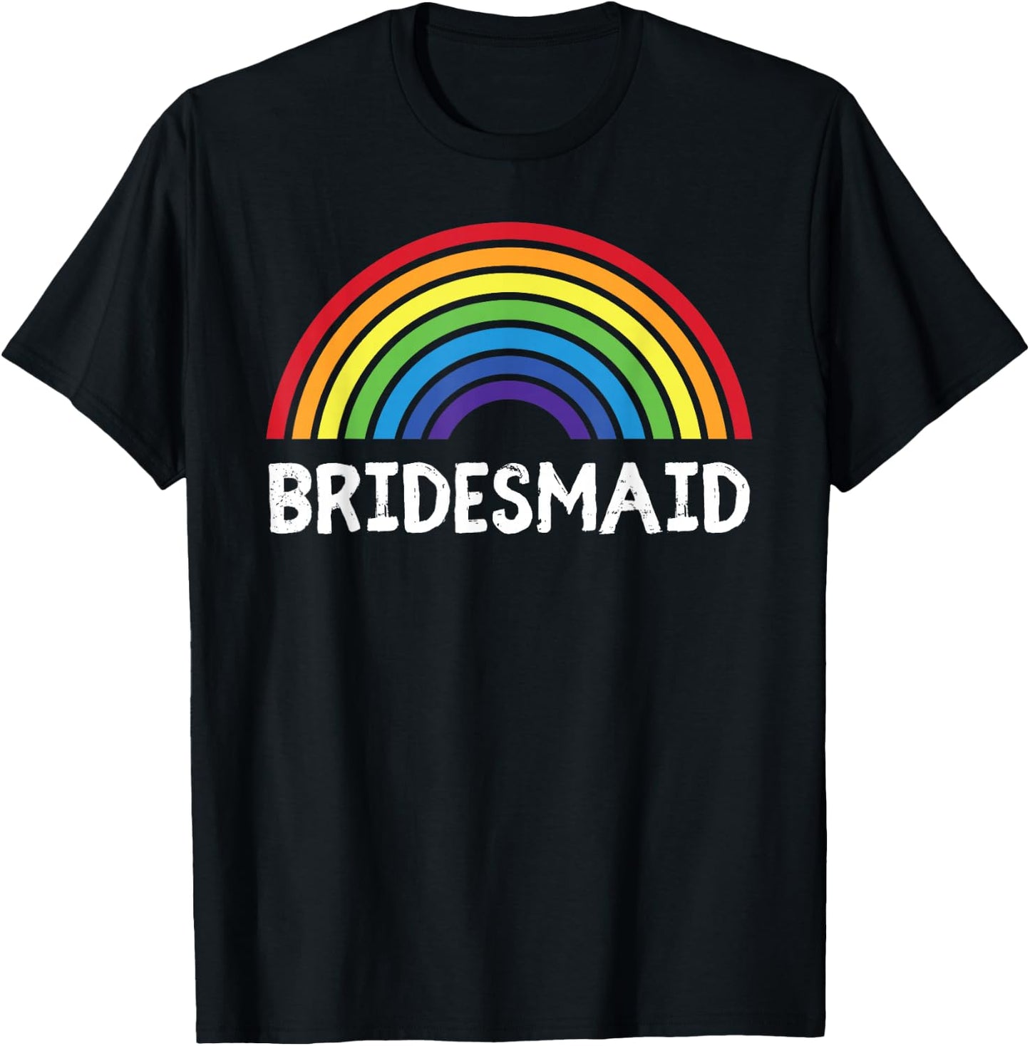 Bridesmaid LGBT Lesbian Wedding Bachelorette Party T-Shirt - T-Shirt | Black