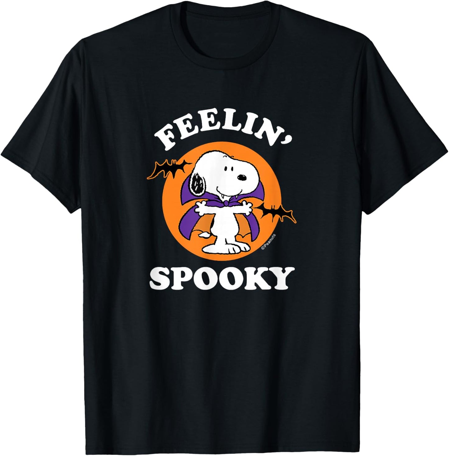 Peanuts - Halloween - Feelin' Spooky T-Shirt - T-Shirt | Black