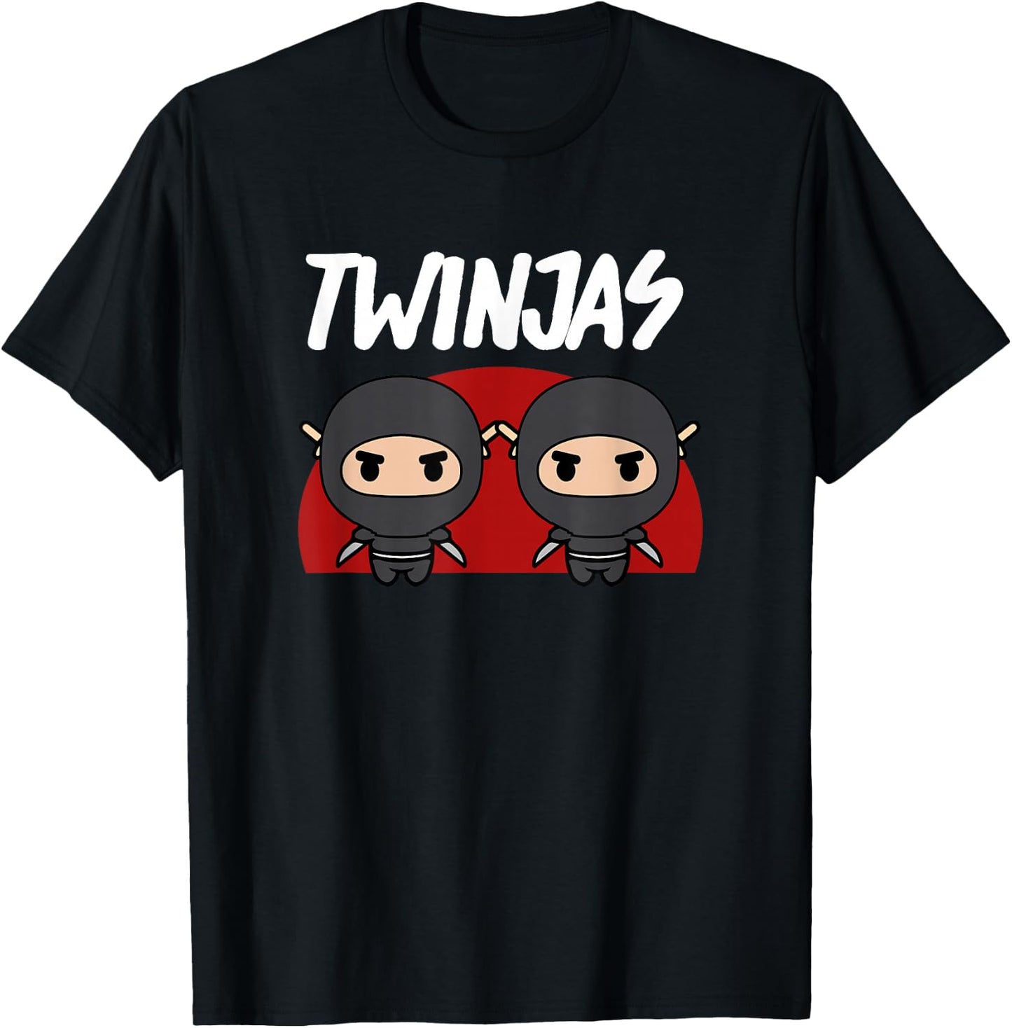 Funny Twin Dad Fathers Day - Twin Daddy Twinjas T-Shirt - T-Shirt | Black