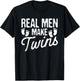Daddy Shirt Family Pajamas Father's Day Gifts Men's Black Modern Funny Dad Twin Pregnancy Announcement Small T-Shirt - T-Shirt | Black