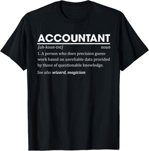 Accountant Definition Funny Accounting T-Shirt - T-Shirt | Black