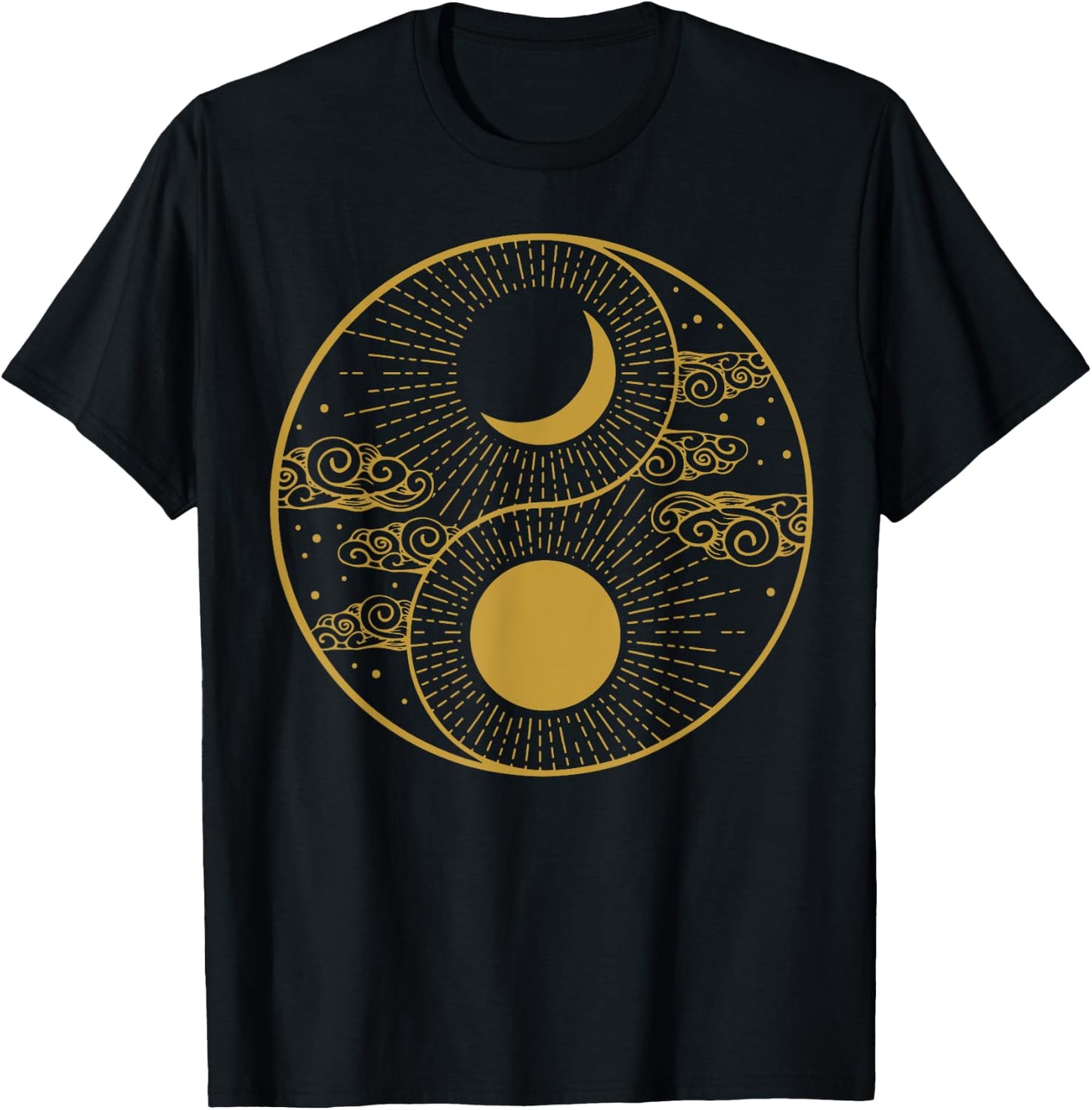 Qi Gong Clothes Tai Chi Qigong Chi Gong Yin Yang T-Shirt - T-Shirt | Black