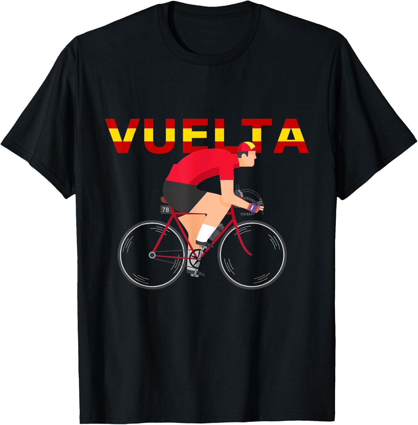Red Jersey I Cycling I Biking I Spain I Espana T-Shirt - T-Shirt | Black