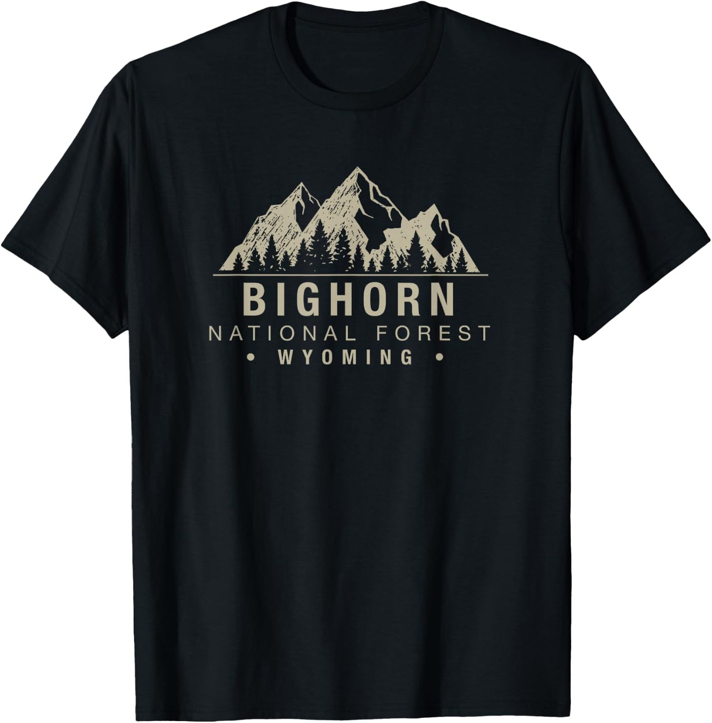 Bighorn National Forest Wyoming T-Shirt - T-Shirt | Black