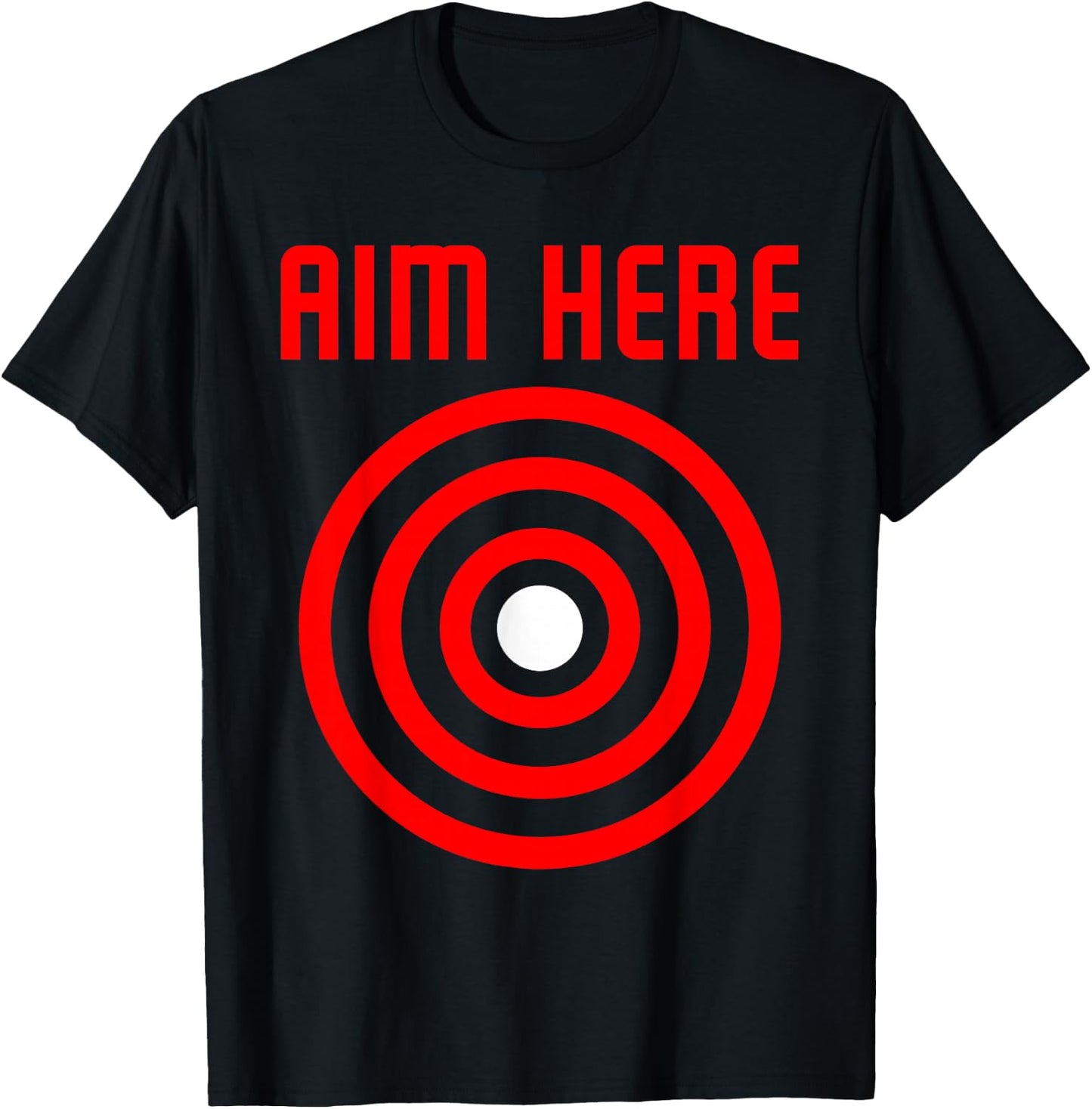Bullseye Target Aim Here T-Shirt - T-Shirt | Black