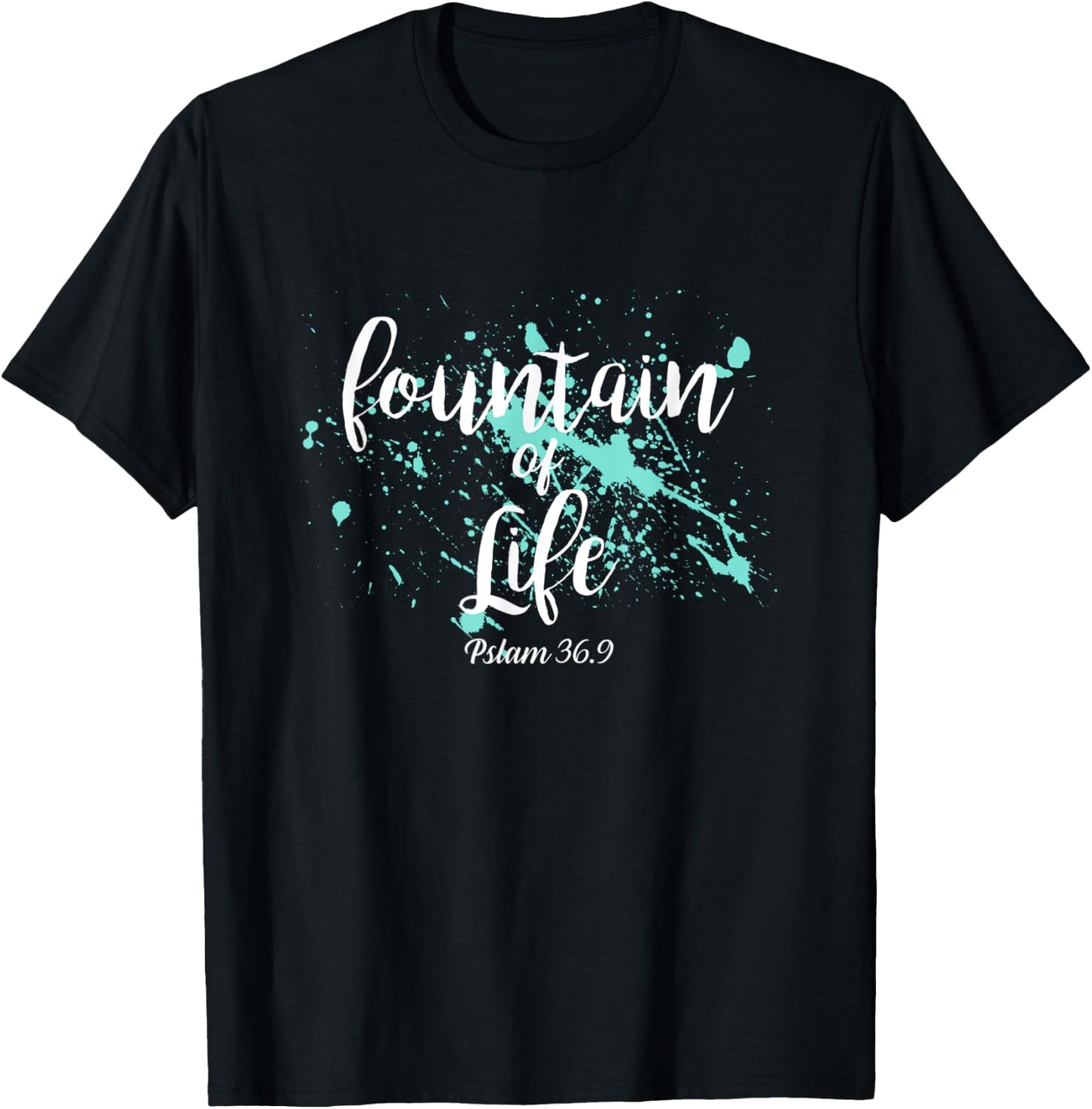 Firmly in faith through Jesus - Fountain of Life T-Shirt - T-Shirt | Black