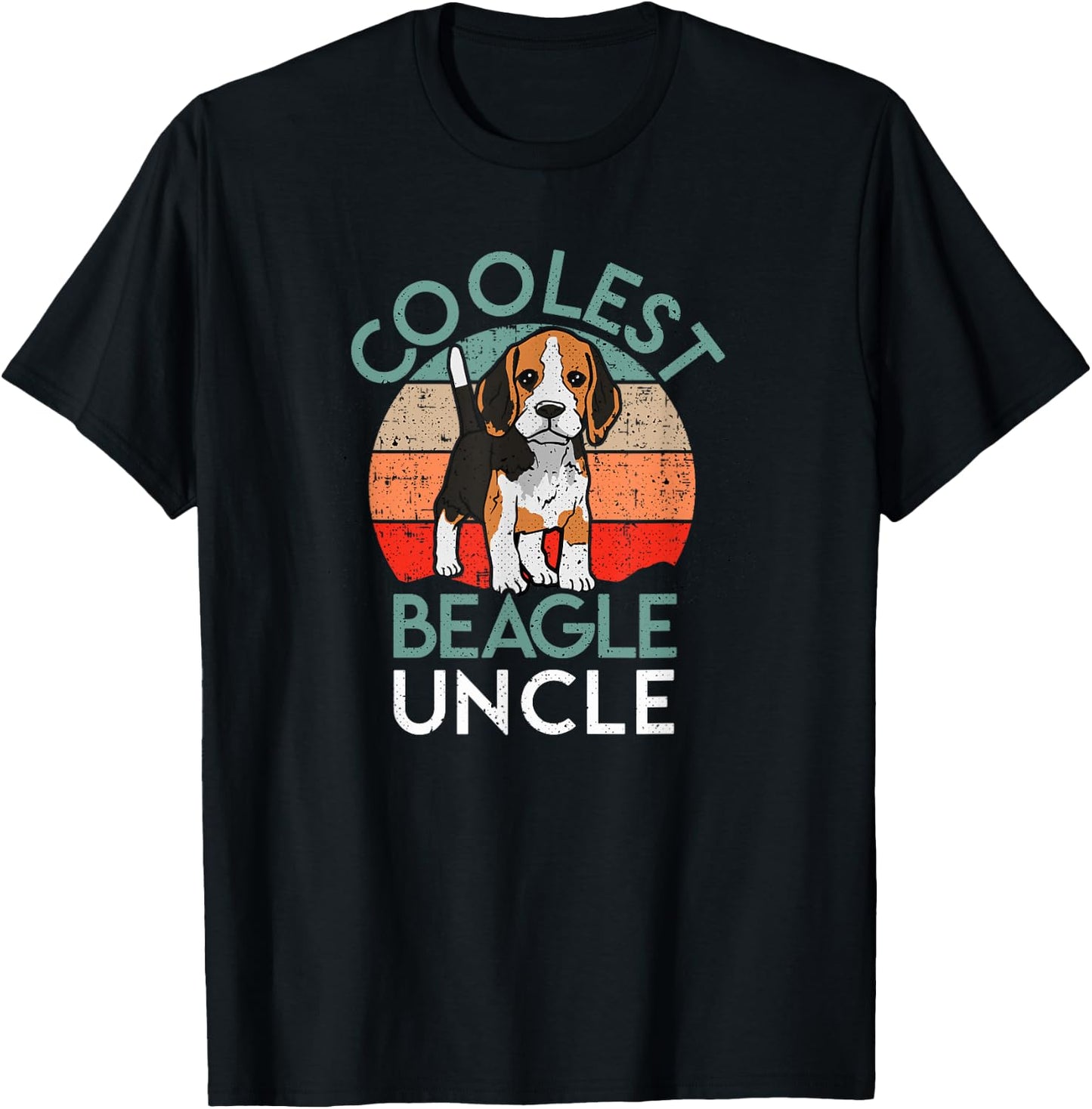 Coolest Beagle Uncle Funny Dog Lovers Men Women T-Shirt - T-Shirt | Black