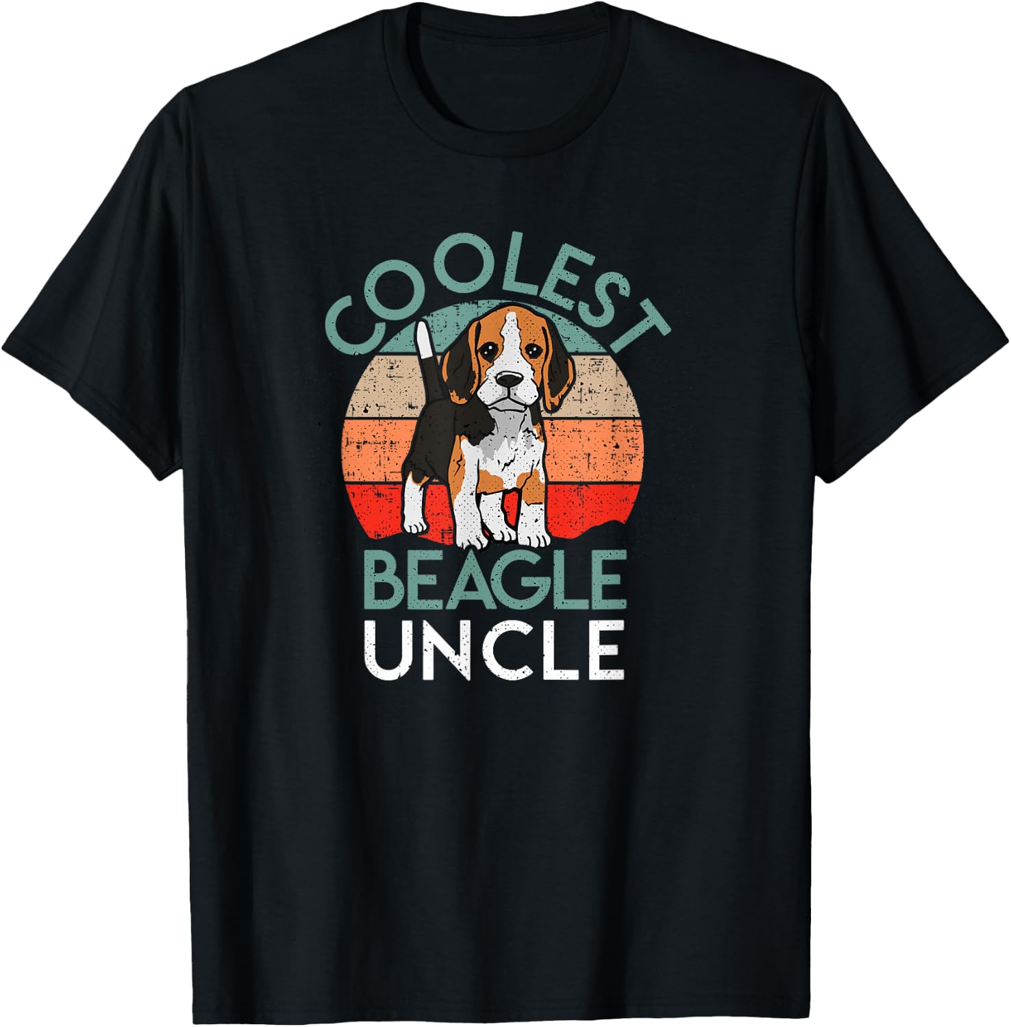 Coolest Beagle Uncle Funny Dog Lovers Men Women T-Shirt - T-Shirt | Black