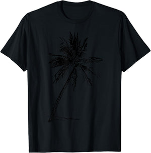 Palm Beachwear Beach Outfit Surfing Aloha Retro Palm Tree T-Shirt - T-Shirt | Black