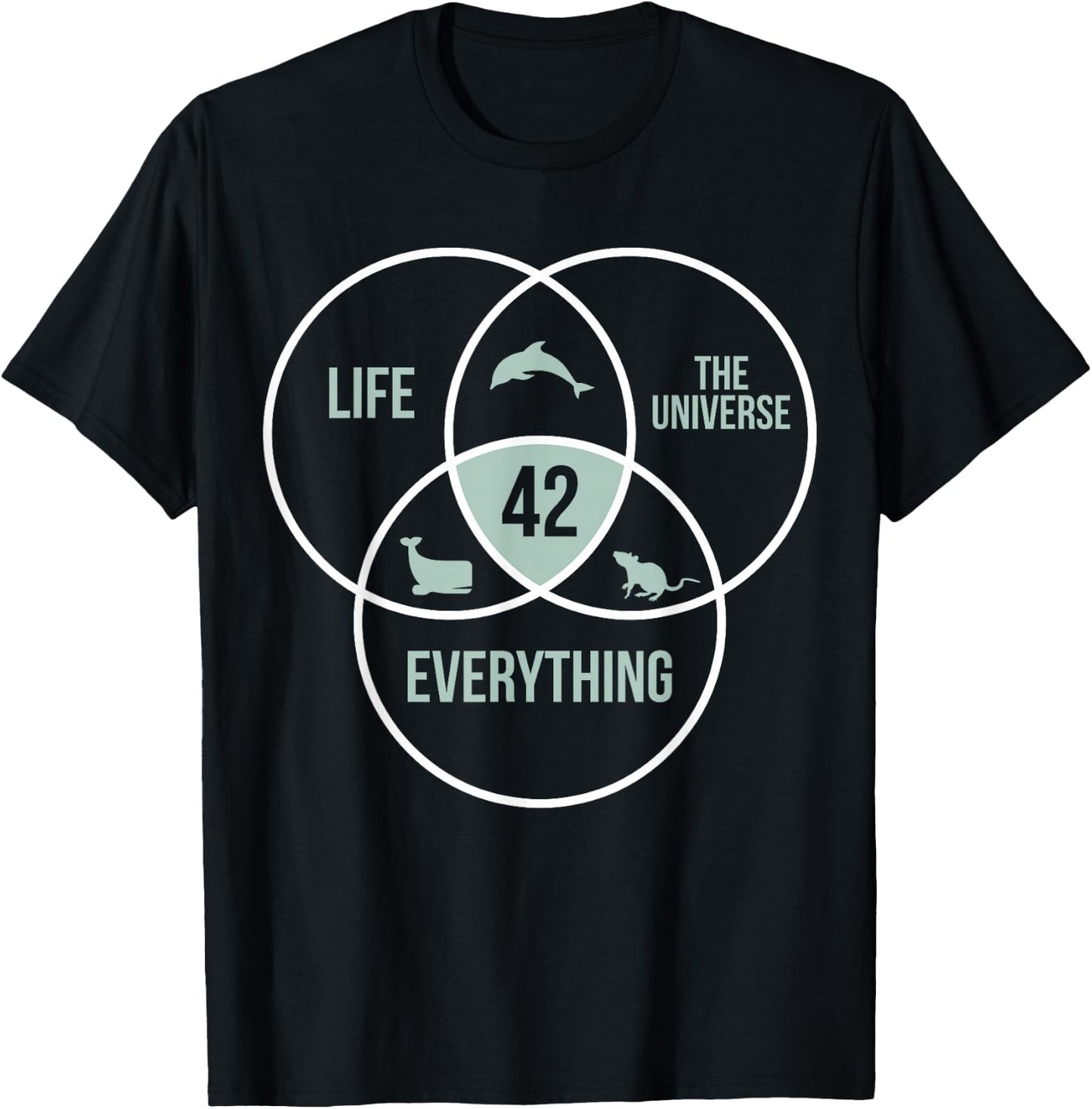 Life The Universe and Everything 42 Answer to Life T-Shirt - T-Shirt | Black