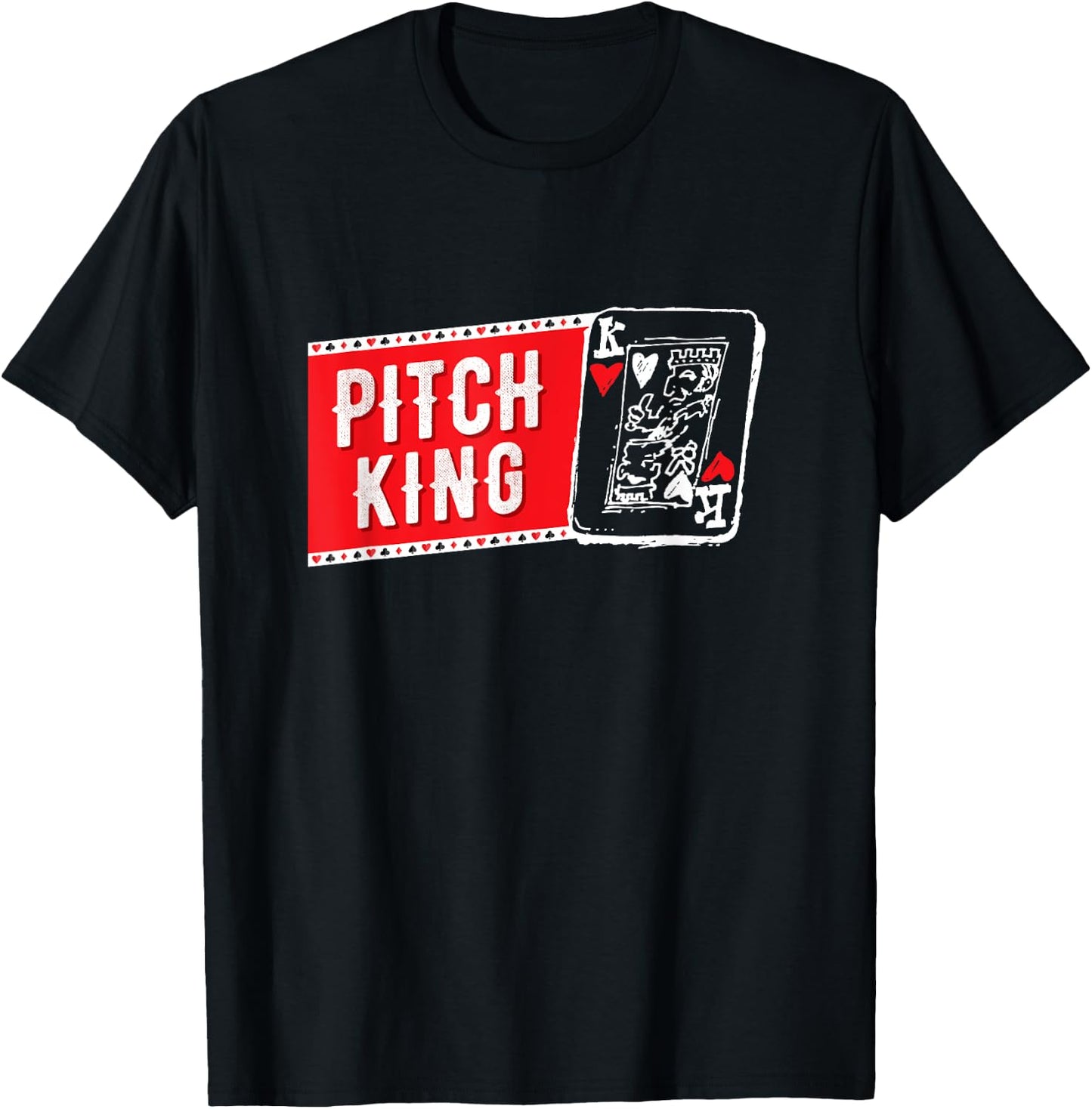 Pitch King Card Game Player, Pitch Men's Funny Graphic T-Shirt - T-Shirt | Black